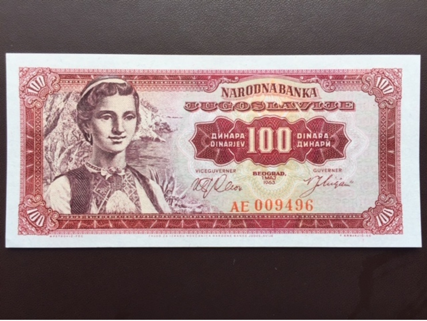 YOUGOSLAVIA P100 DINAR 1.5.1963 UNC - Yougoslavie