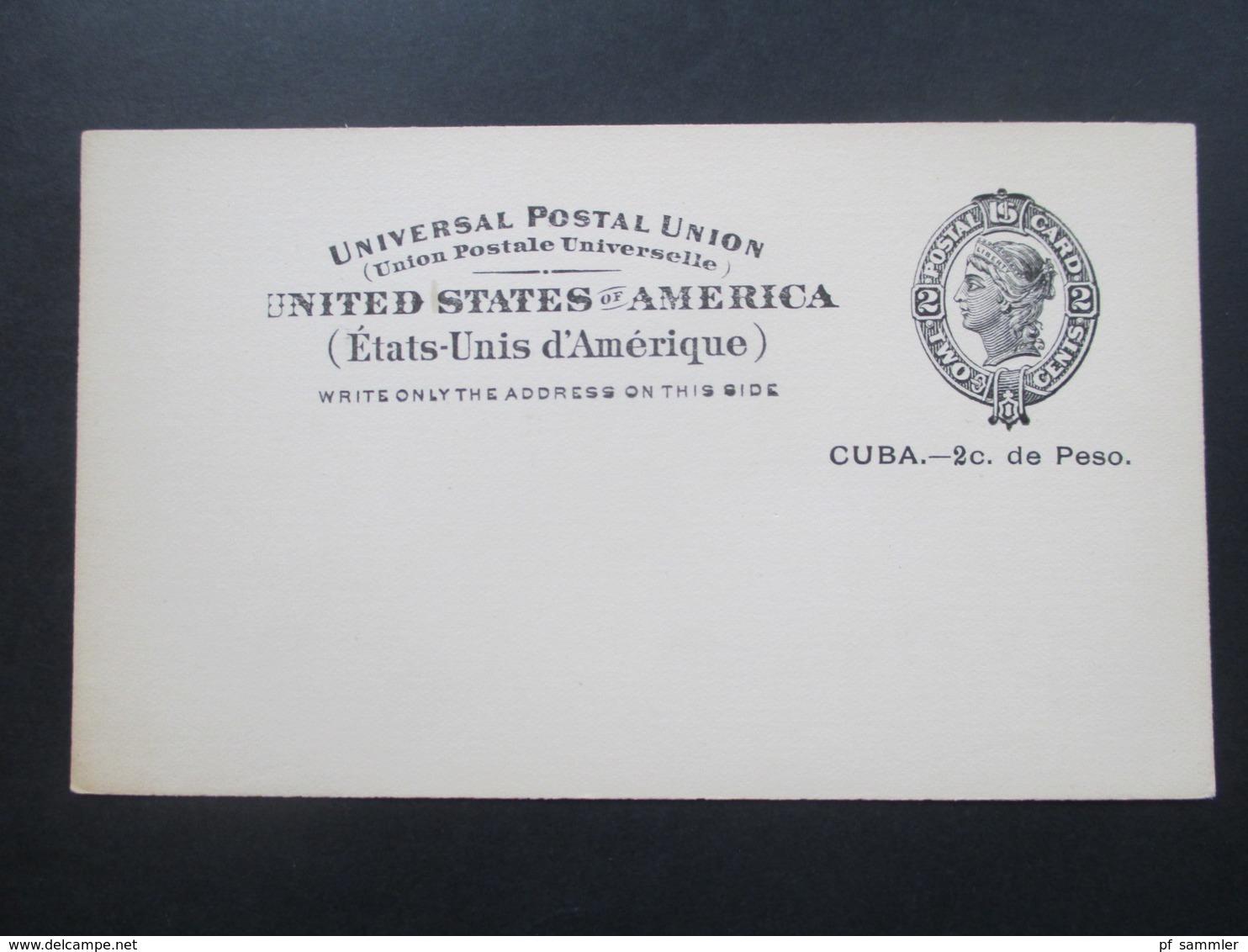 USA / Kuba Ganzsache Ungebraucht! Cuba - 2c. De Peso. Universal Postal Union - Lettres & Documents