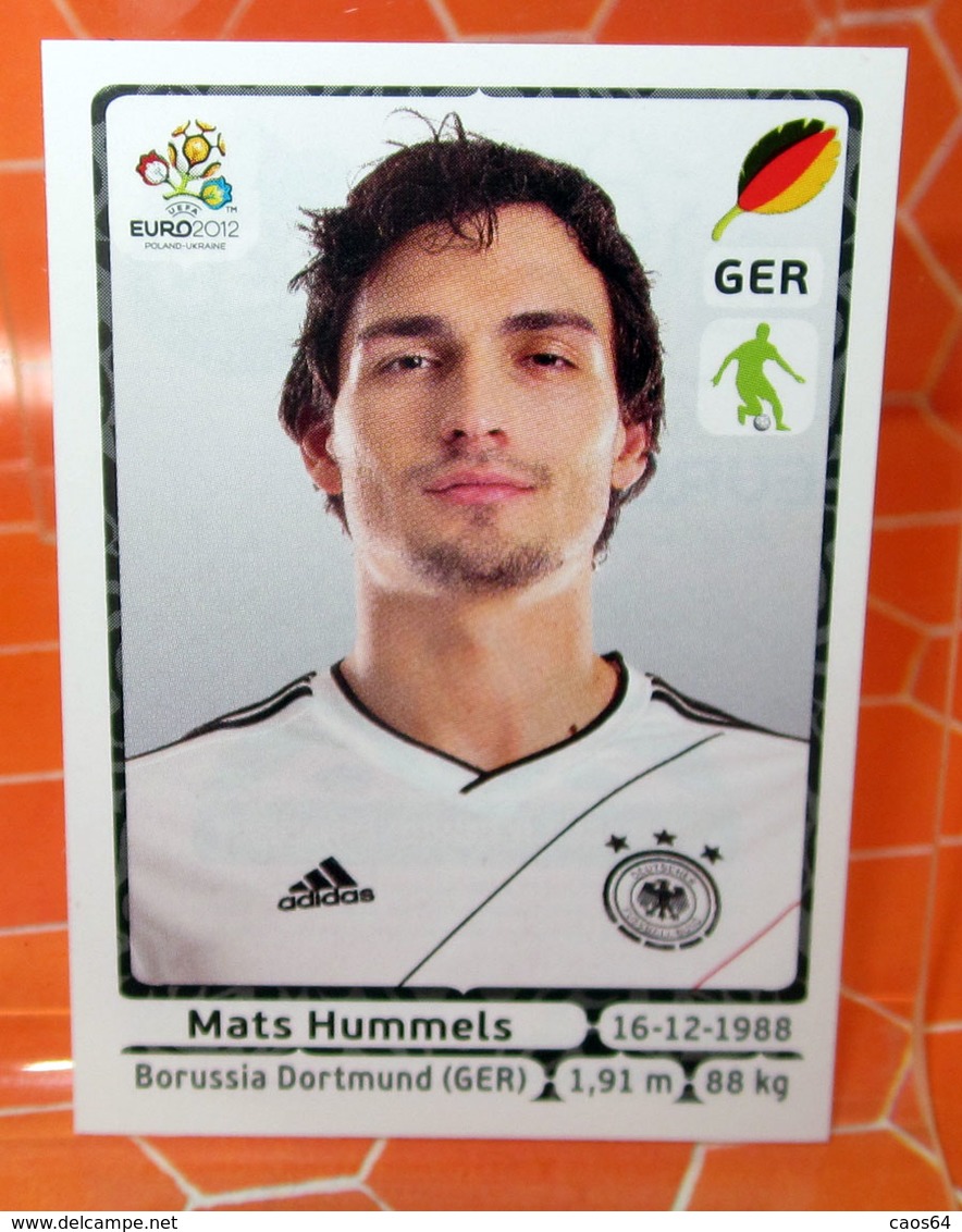 EURO2012 PANINI N. 235 HUMMELS  STICKER NEW CON VELINA - Edizione Italiana