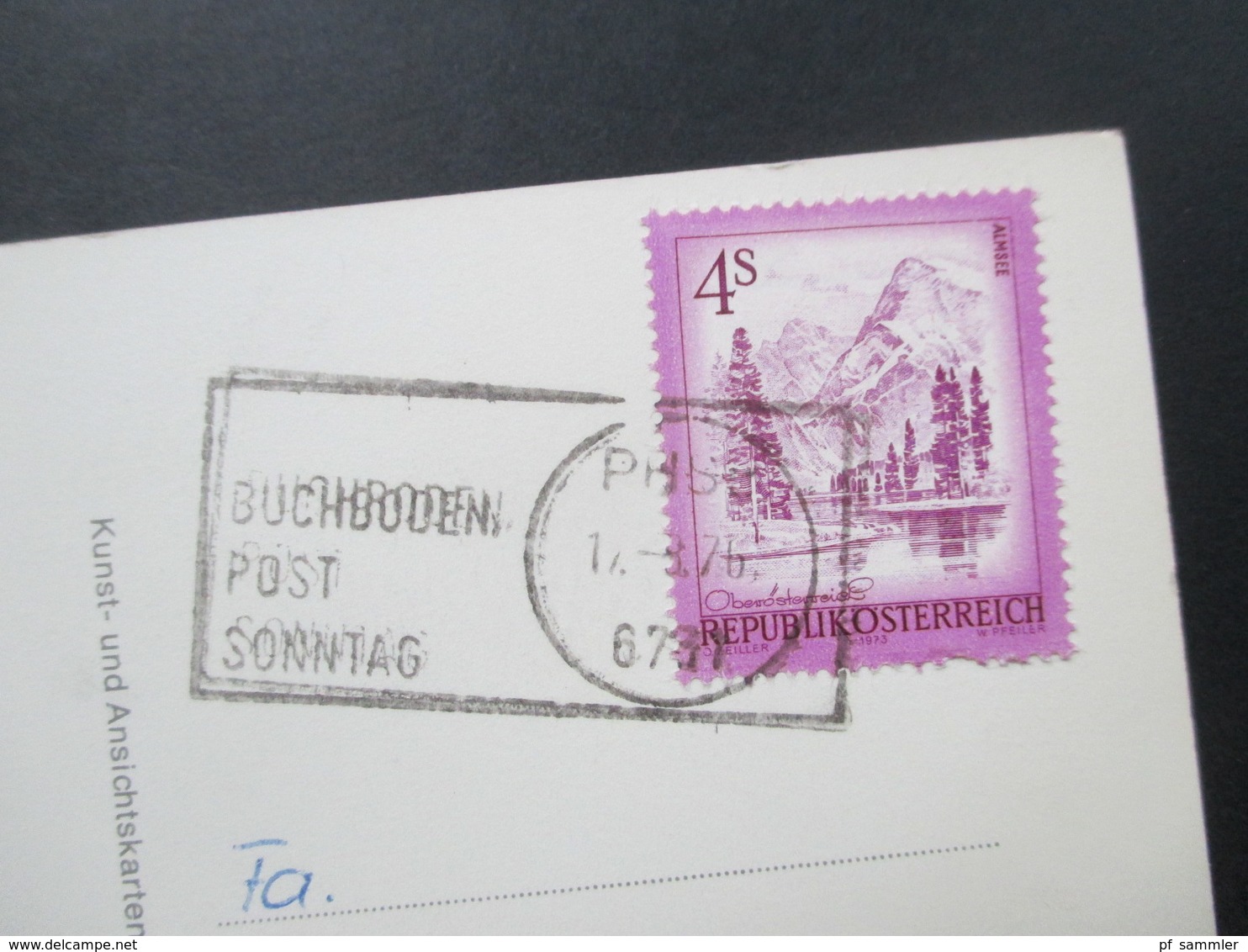 Echtfoto AK Österreich 1976 Stempel Buchboden Post Sonntag - Covers & Documents