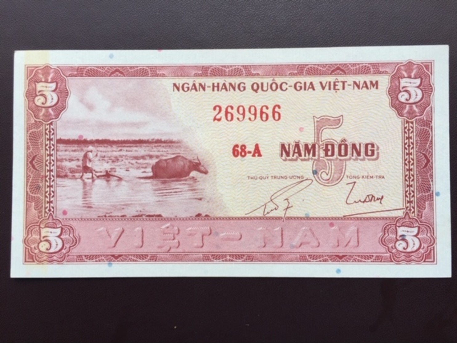 VIETNAM SOUTH P13 5 DONG 1955 AUNC - Vietnam