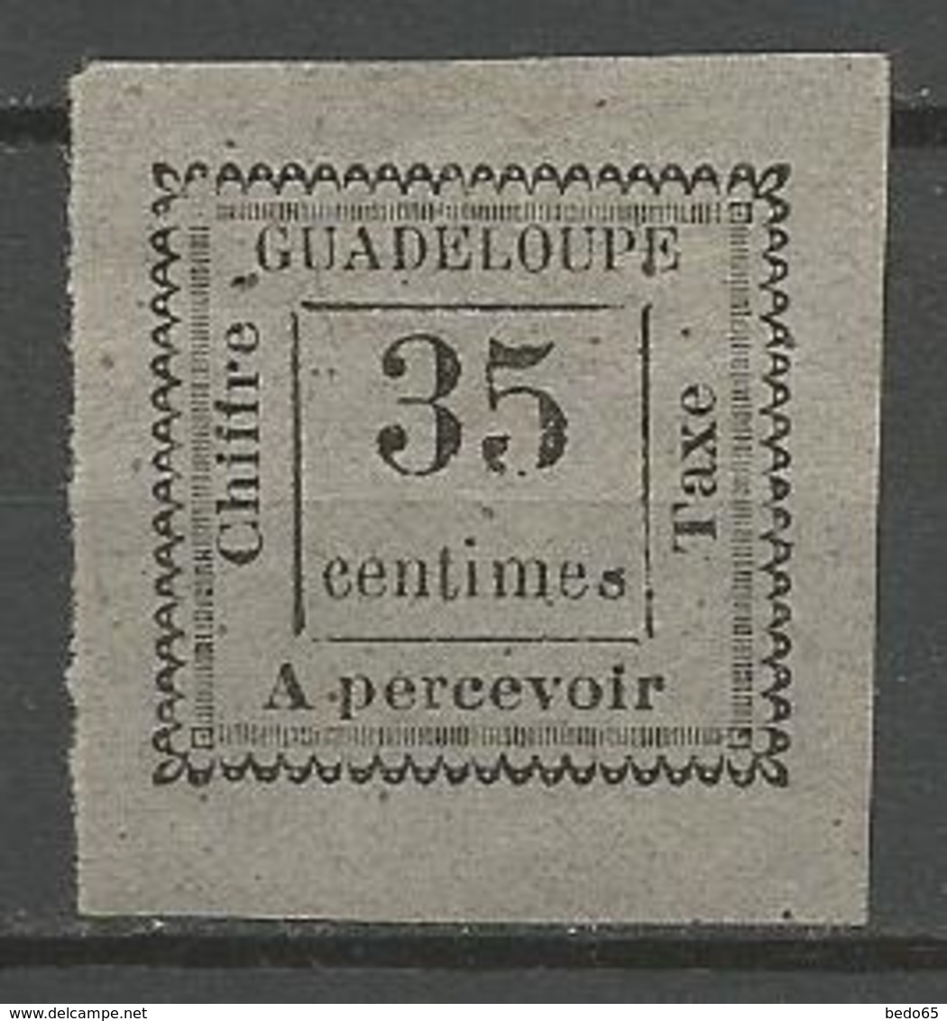 GUADELOUPE TAXE N° 11 NEUF* CHARNIERE / Signé CALVES / - Timbres-taxe