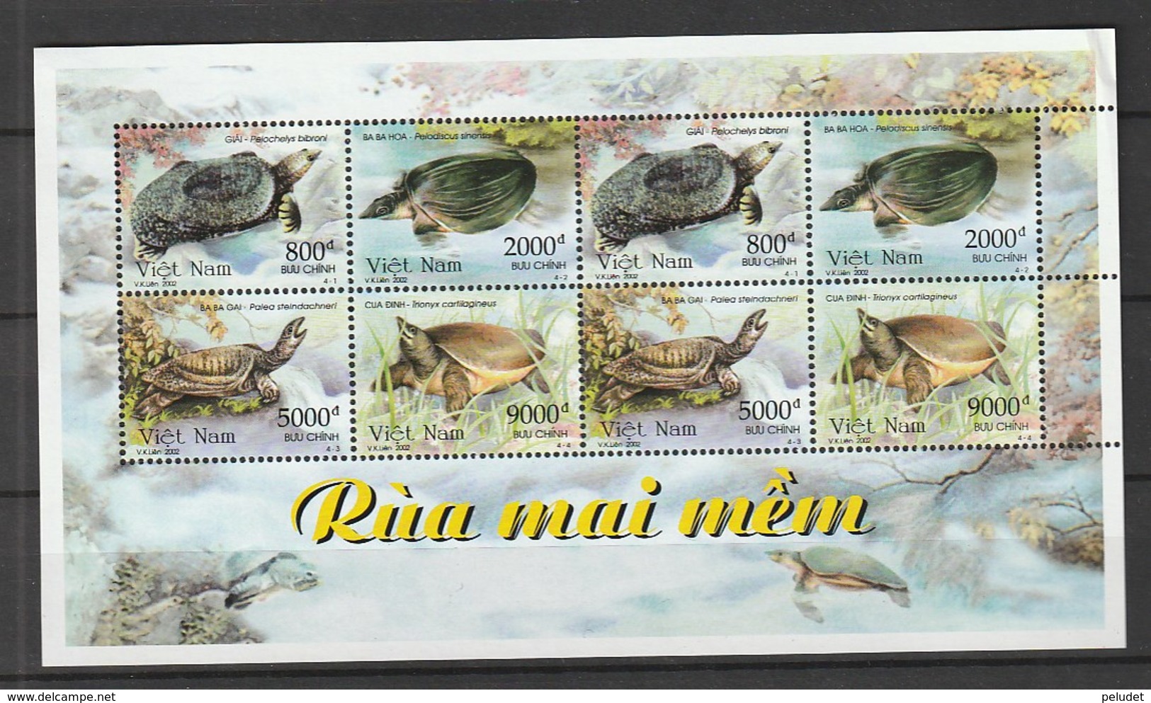 Vietnam 2002 Softshell Turtles S/s NH - Vietnam