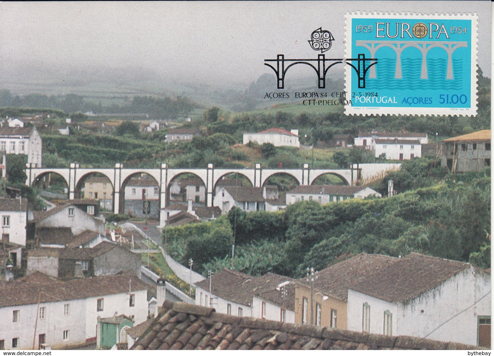 Azores 1984 Maxicard Scott #344 51e EUROPA 25th Anniversary - Açores