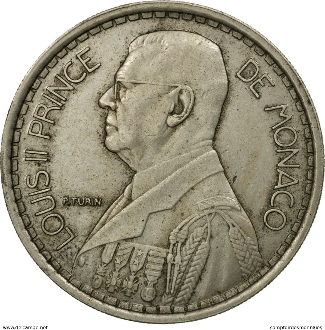 Monnaie, Monaco, Louis II, 20 Francs, Vingt, 1947, TTB, Copper-nickel - 1922-1949 Louis II