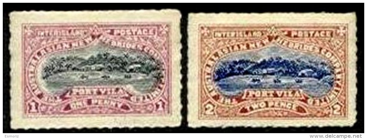 NEW HEBRIDES, Locals, * MLH, F/VF - Unused Stamps