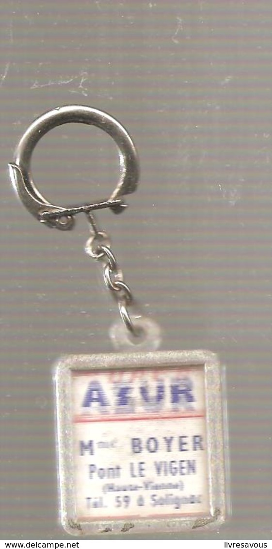 Porte-Clefs Station AZUR  Mme BOYER à Pont LE VIGEN (Haute Vienne) - Schlüsselanhänger