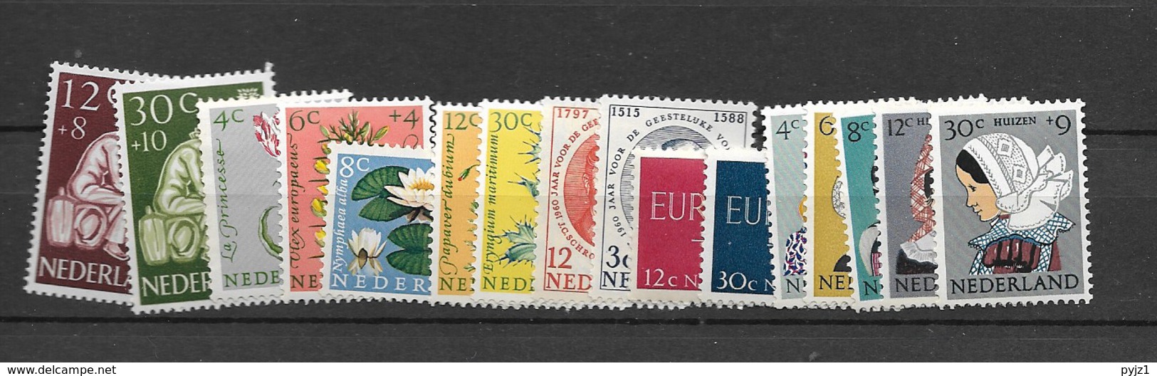 1960 MNH  Netherlands,complete According To NVPH, Postfris** - Années Complètes