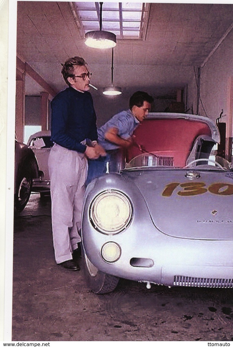 'Stars In Cars'  -   James Dean Et Son Mécanicien Avec Son Porsche RSK Spider   -  15x10 PHOTO - Voitures De Tourisme