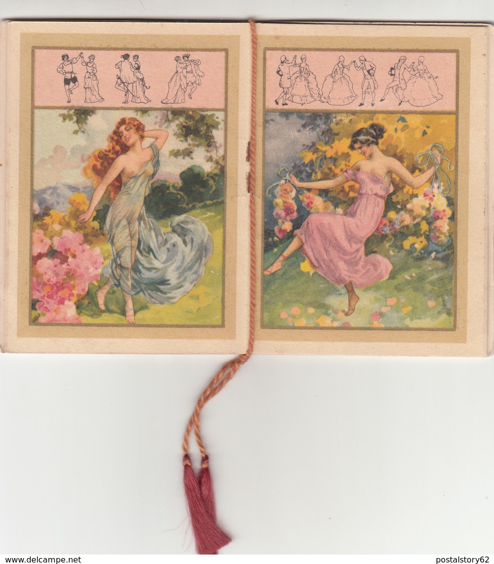 Calendarietto Pubblicitario Da Barbiere. Colli Fioriti Fabbrica Sapone E Profumeria "Danze E Fiori" 1930 - Formato Piccolo : 1921-40