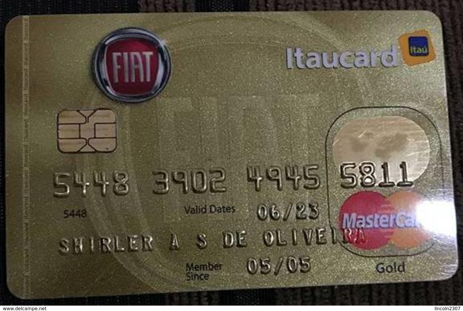 LSJP LSJP BRAZIL FIAT MASTERCARD ITAU BANK CARD - Credit Cards (Exp. Date Min. 10 Years)