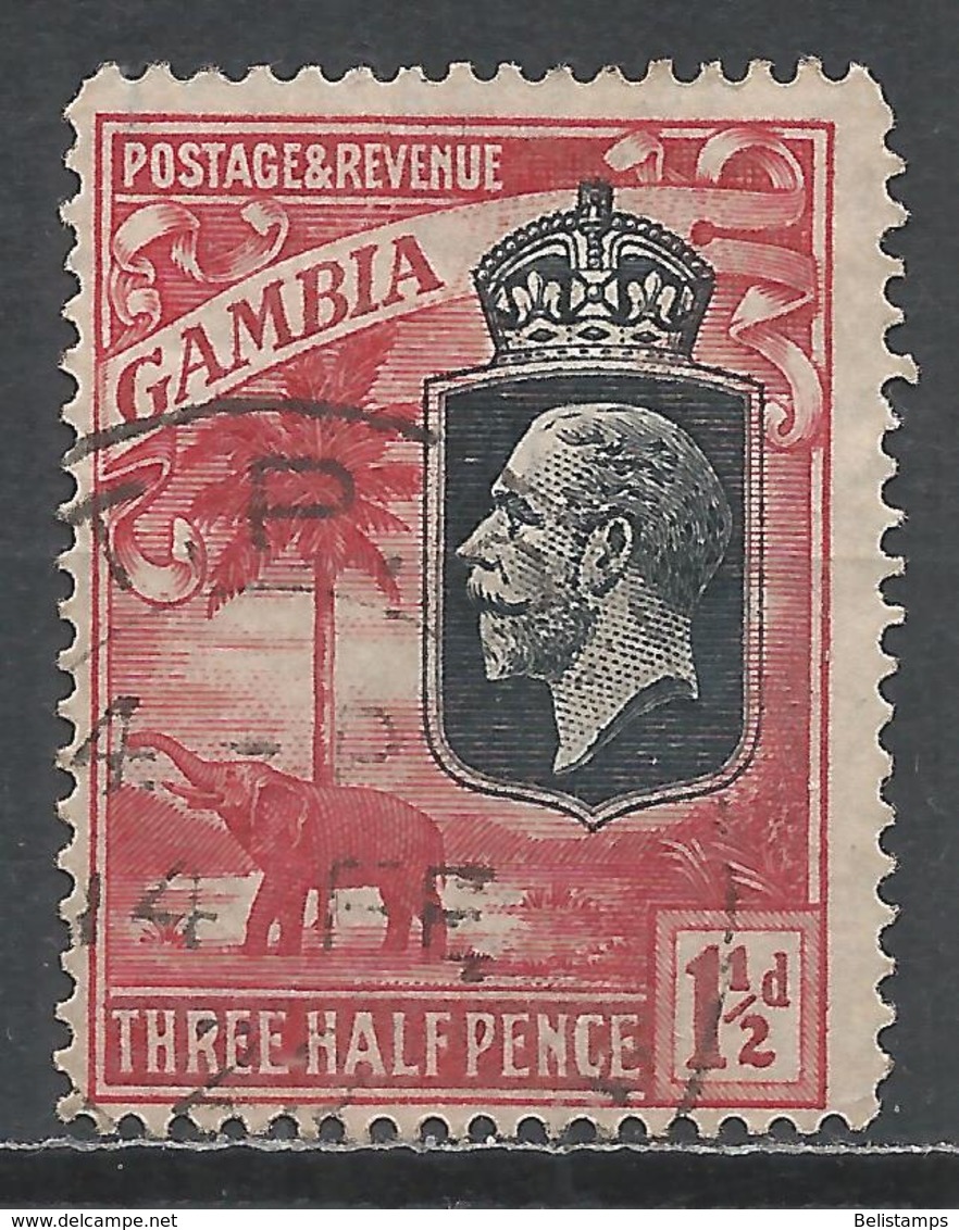 Gambia 1922. Scott #104 (U) George V And Elephant - Gambie (...-1964)