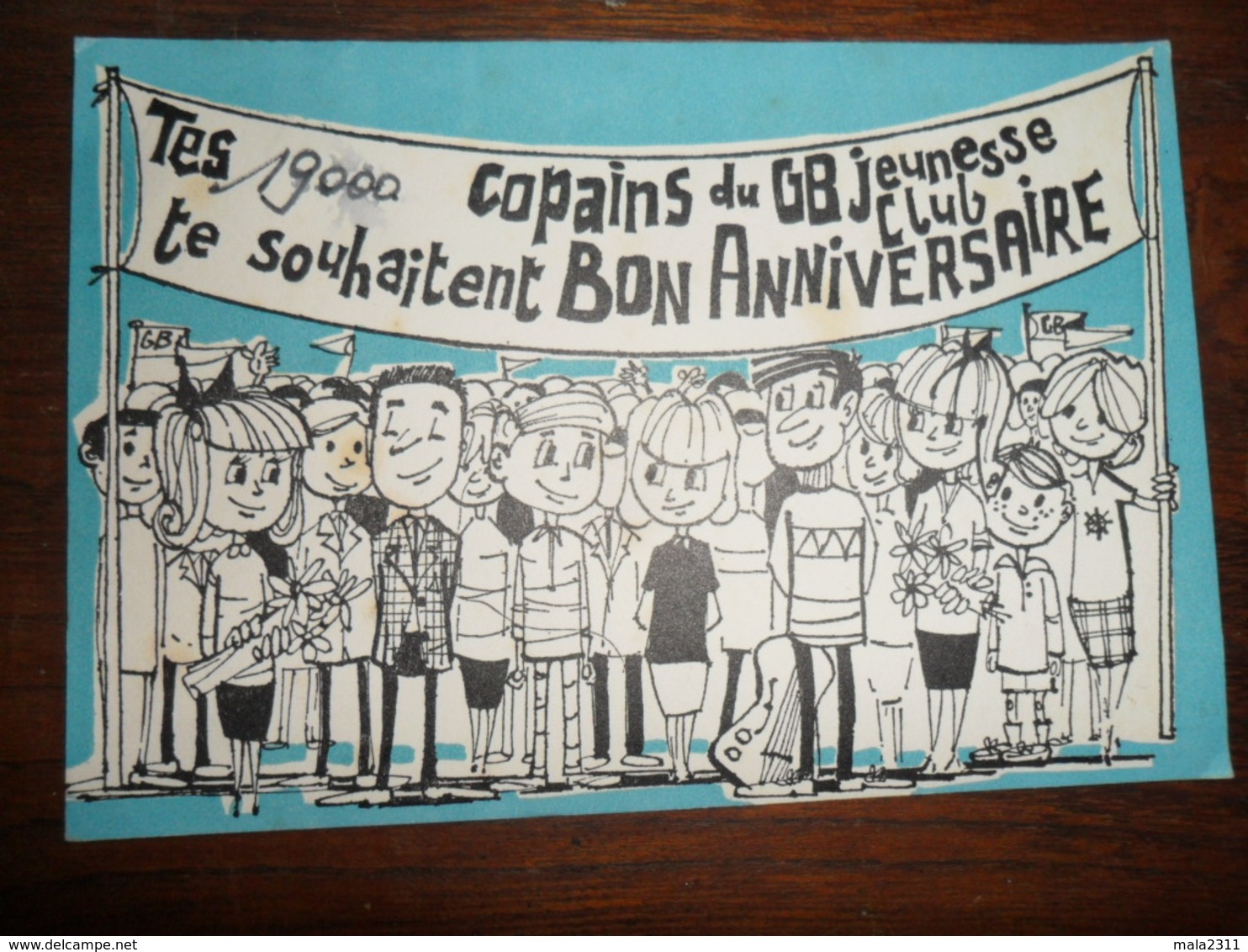 ANCIEN SOUVENIR GRAND BAZAR LIEGE / CP DU G.B. JEUNESSE CLUB  ENVOYEE  A UN MEMBRE  / ANNEES 60 - Obj. 'Souvenir De'