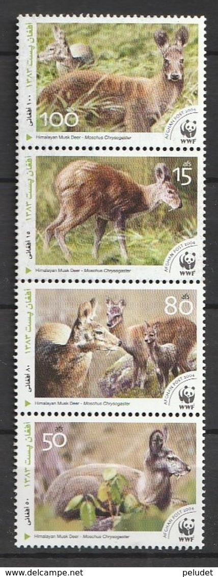 Afghanistan 2004 Musk Deer - WWF 4v  ** Yt 1604-1607 - Afganistán