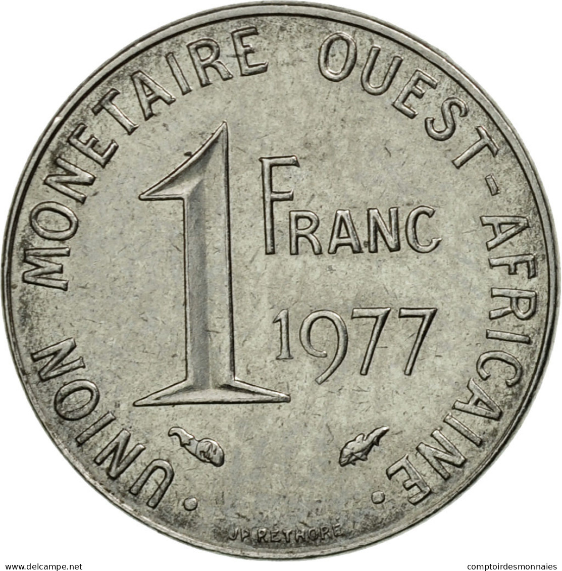 Monnaie, West African States, Franc, 1977, Paris, TTB, Steel, KM:8 - Côte-d'Ivoire