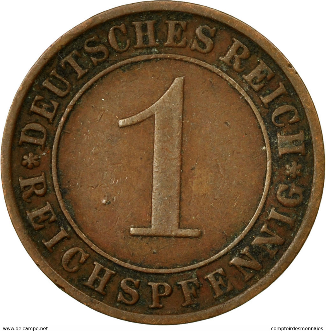 Monnaie, Allemagne, République De Weimar, Reichspfennig, 1925, Hamburg, TTB - 1 Rentenpfennig & 1 Reichspfennig