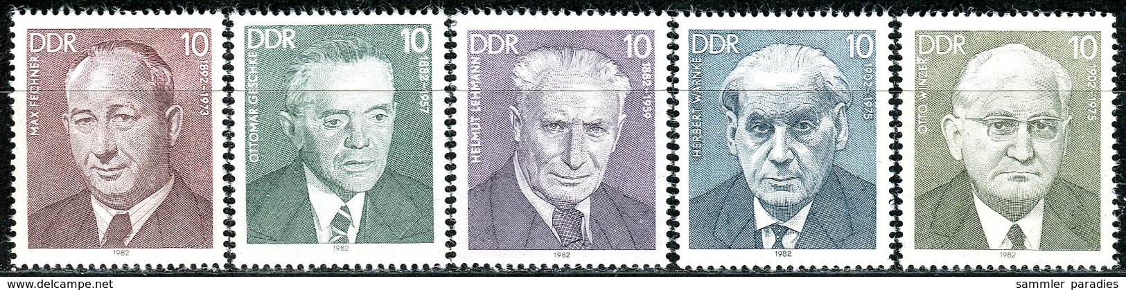 DDR - Mi 2686 / 2690 - ** Postfrisch (E) - Persönlichkeiten X - Ungebraucht