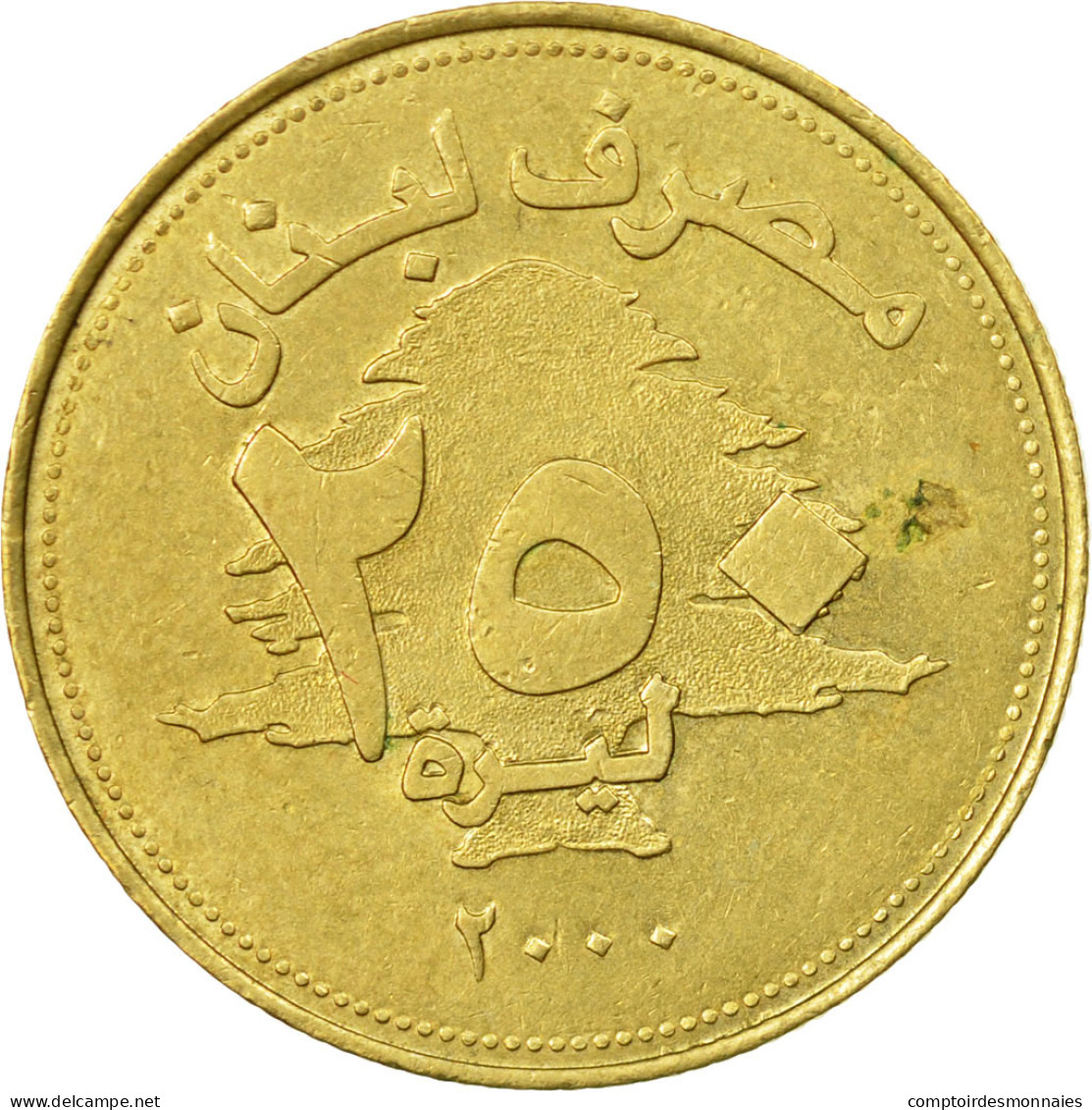 Monnaie, Lebanon, 250 Livres, 2000, TTB, Aluminum-Bronze, KM:36 - Líbano