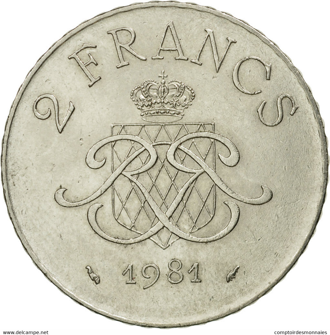 Monnaie, Monaco, Rainier III, 2 Francs, 1981, TTB, Nickel, Gadoury:MC151, KM:157 - 1960-2001 Nouveaux Francs