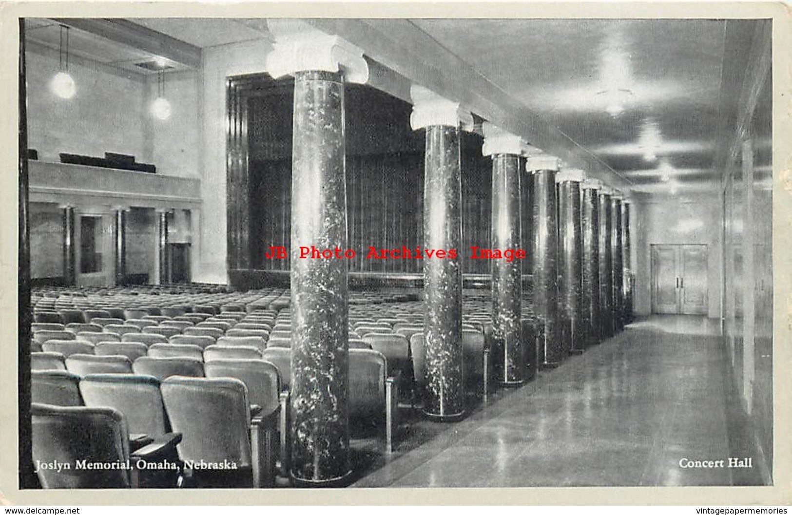 281989-Nebraska, Omaha, Joslyn Memorial, Concert Hall, Interior View, Society Of Liberal Arts 1932 - Omaha