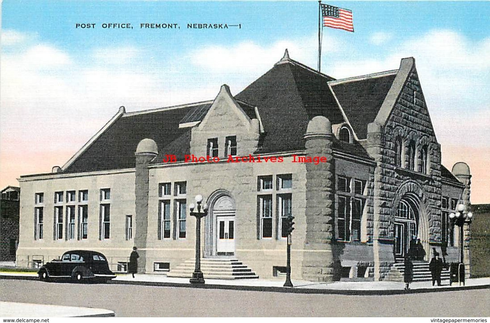 282015-Nebraska, Fremont, Post Office Building, EC Kropp No 23050 - Fremont