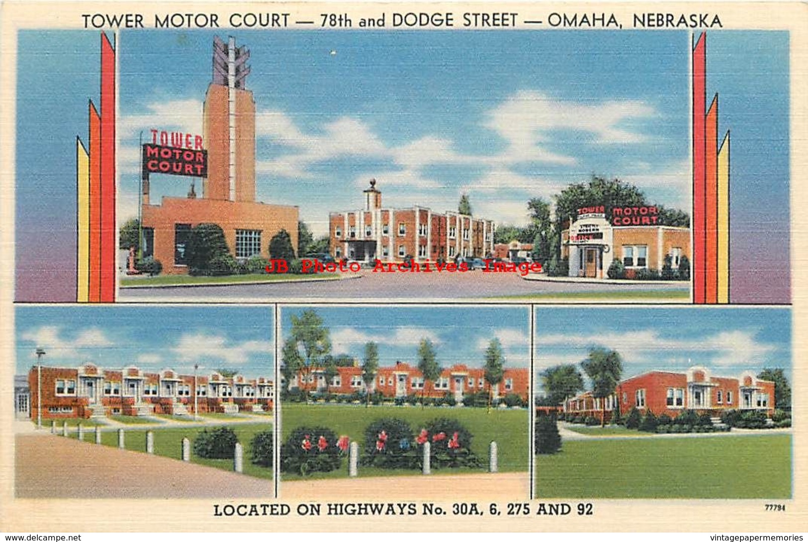 282041-Nebraska, Omaha, Tower Motor Court, Tichnor Brothers No 77794 - Omaha