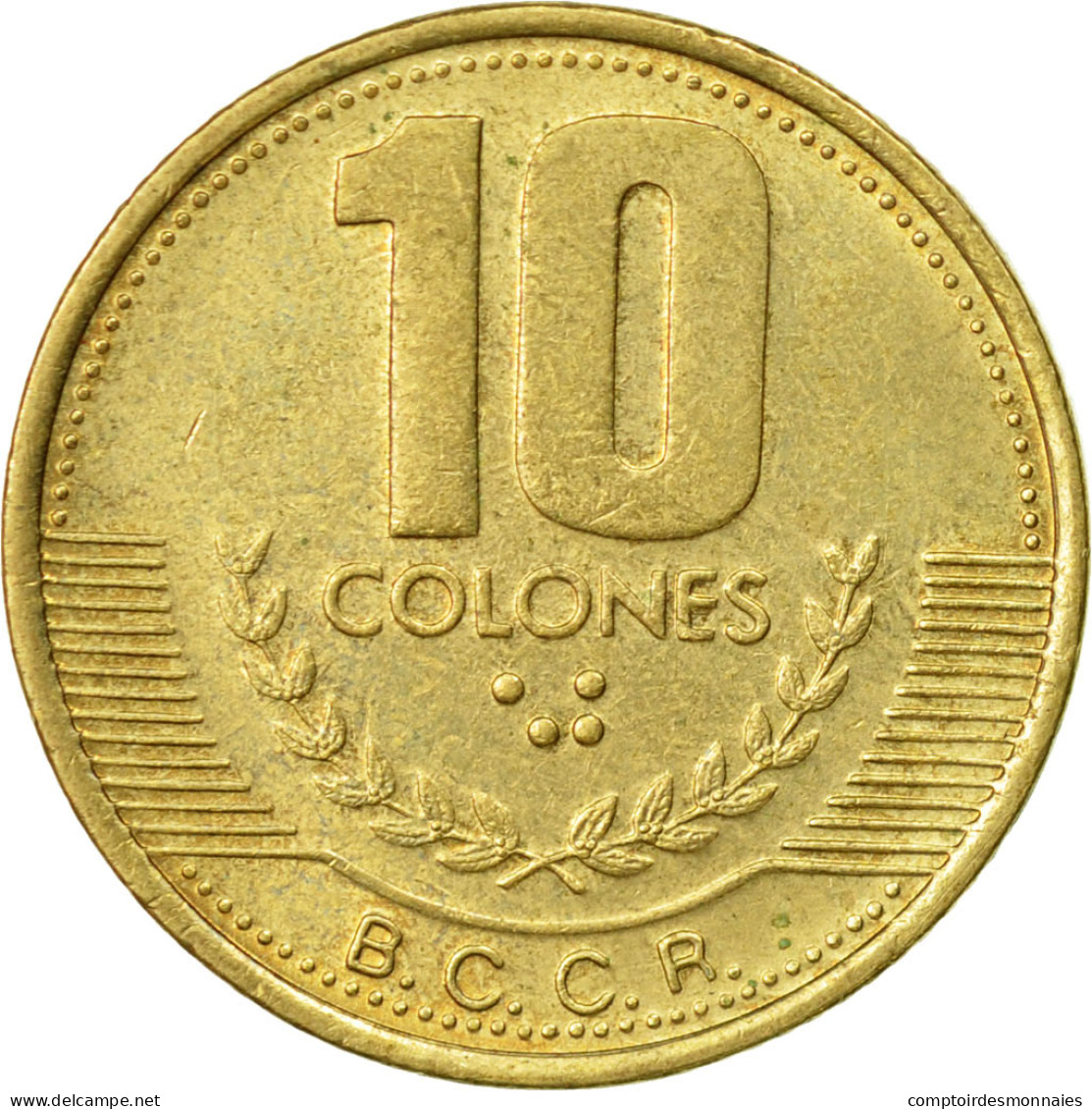 Monnaie, Costa Rica, 10 Colones, 1999, TTB, Laiton, KM:228a.1 - Costa Rica