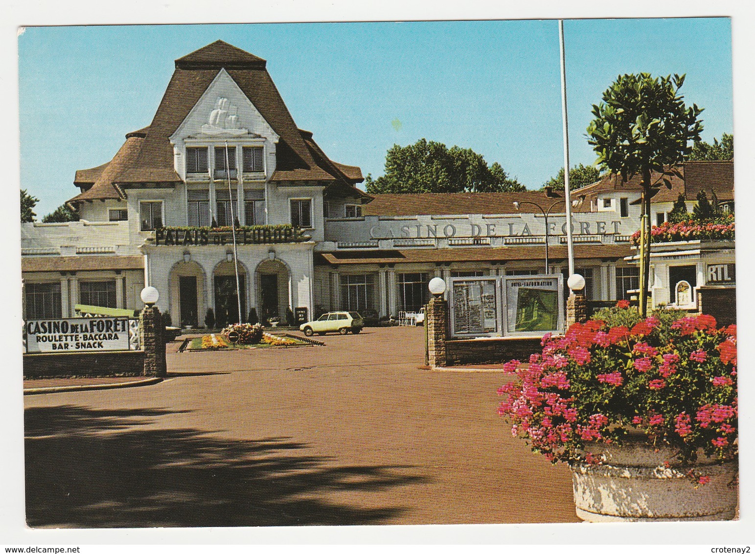 62 Le Touquet Paris Plage N°32 Casino De La Forêt Roulette Baccara Bar Palais De L'Europe Citroën GS PUB RTL En 1977 - Le Touquet