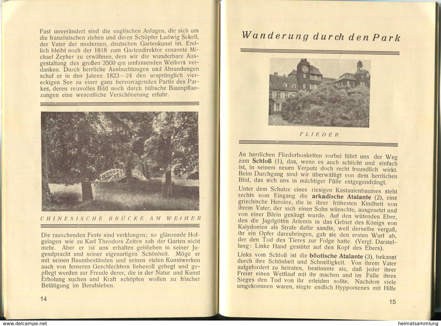 Führer Durch Den Schwetzinger Schloßgarten 1940 - 32 Seiten Mit 19 Abbildungen - Architecture