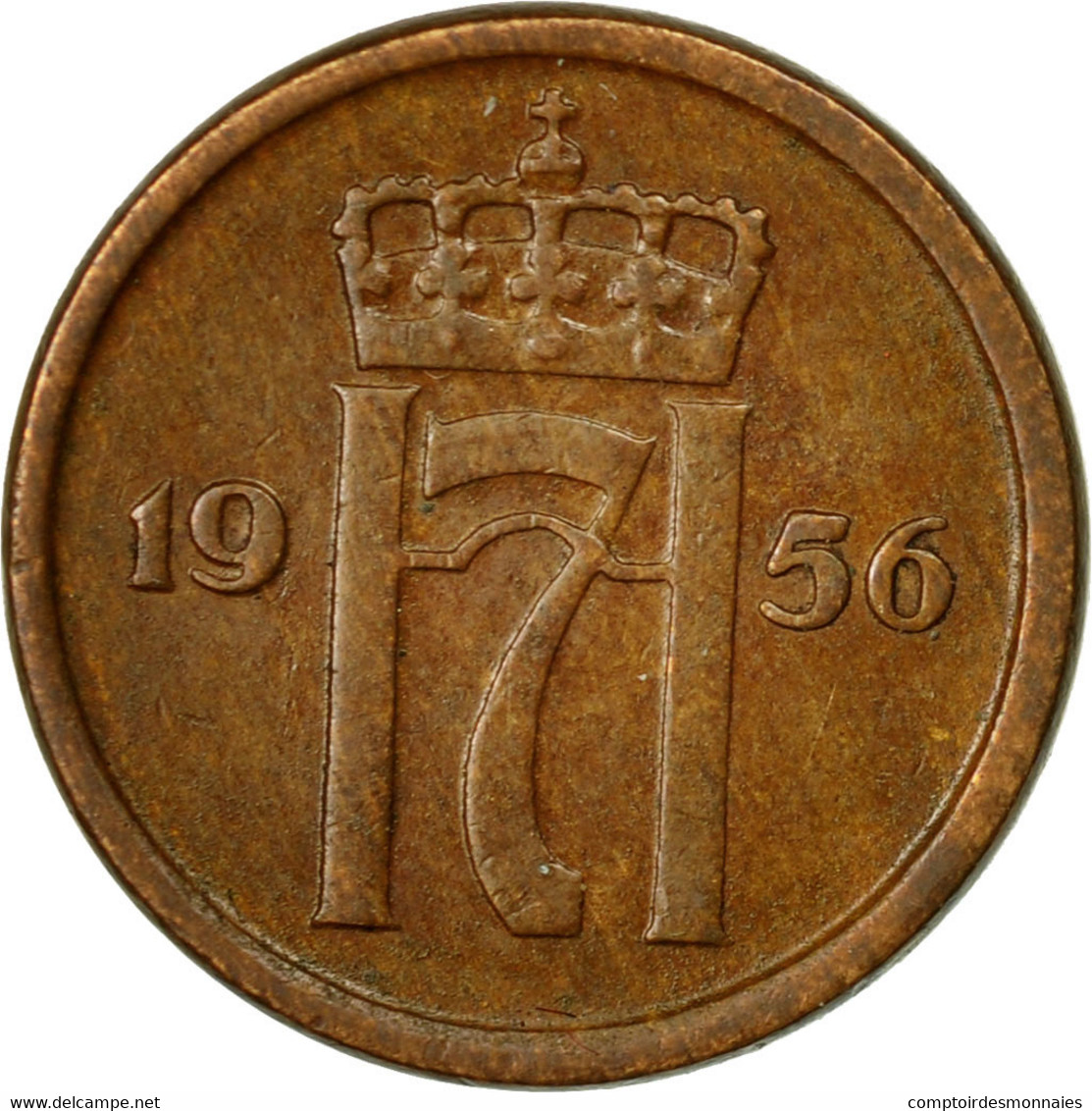 Monnaie, Norvège, Haakon VII, Ore, 1956, TTB, Bronze, KM:398 - Norvège