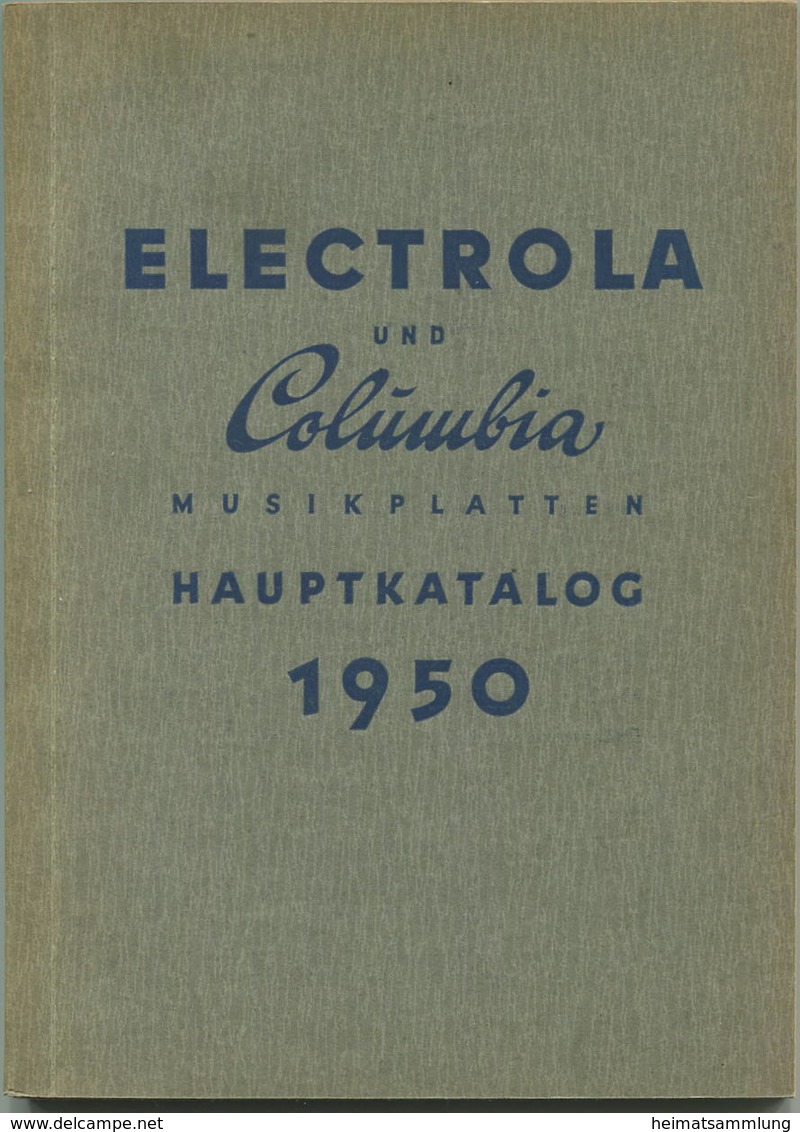 Electrola Und Columbia - Musikplatten Hauptkatalog 1950 - 110 Seiten - Kataloge