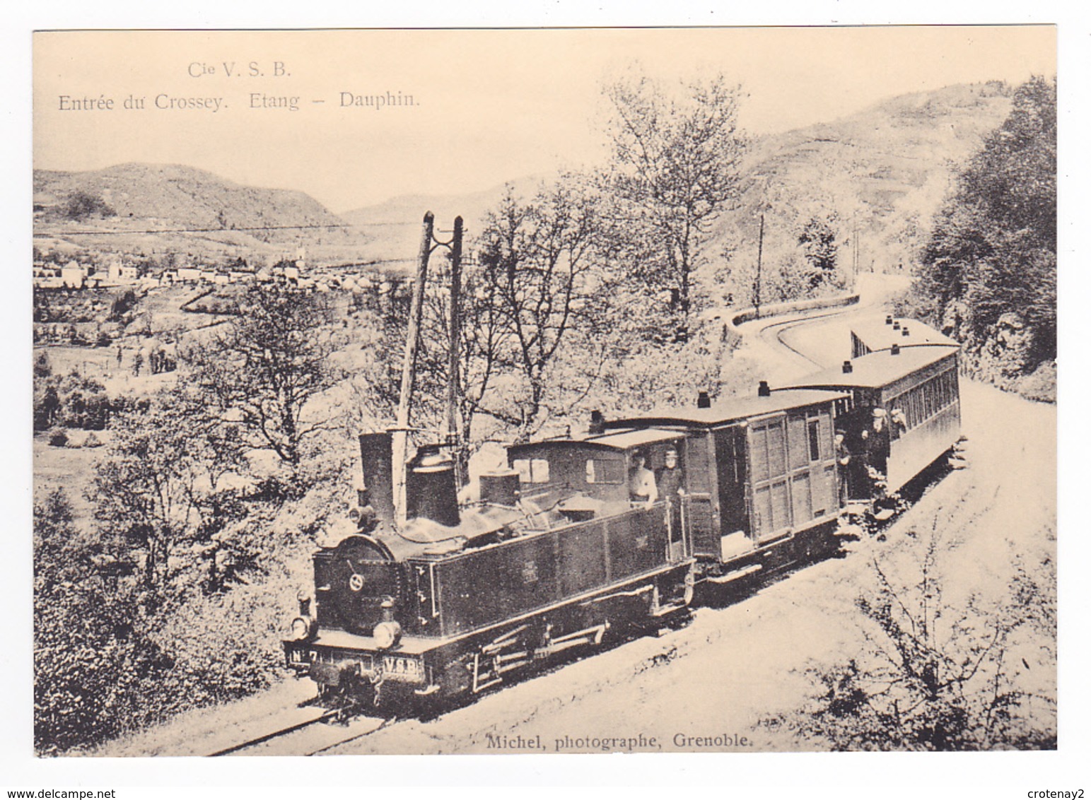 CPM TRAIN Zug VOIR DOS 38 Vers Voiron Entrée Des Gorges Du Crossey Locomotive Vapeur - Voiron