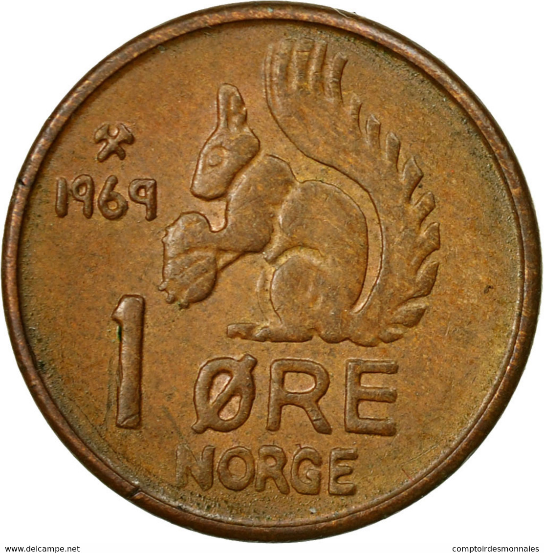 Monnaie, Norvège, Olav V, Ore, 1969, TTB, Bronze, KM:403 - Norvège