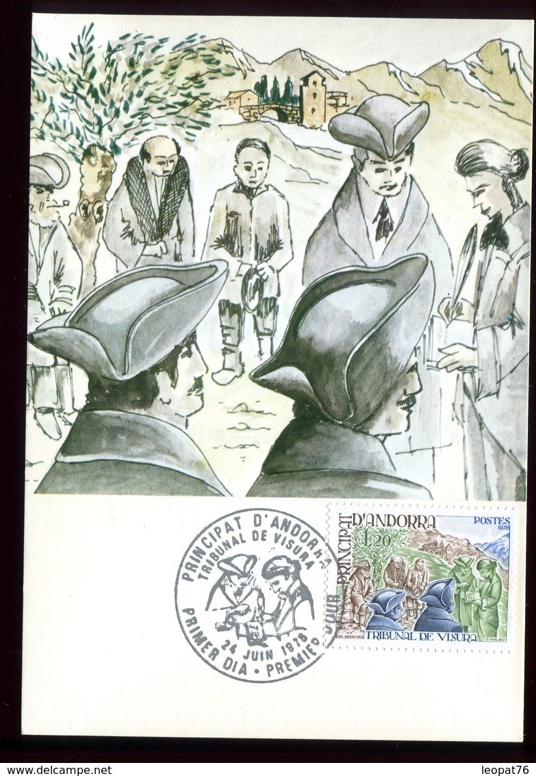 Andorre - Carte Maximum 1978 - Tribunal De Visura - O 166 - Maximumkarten (MC)