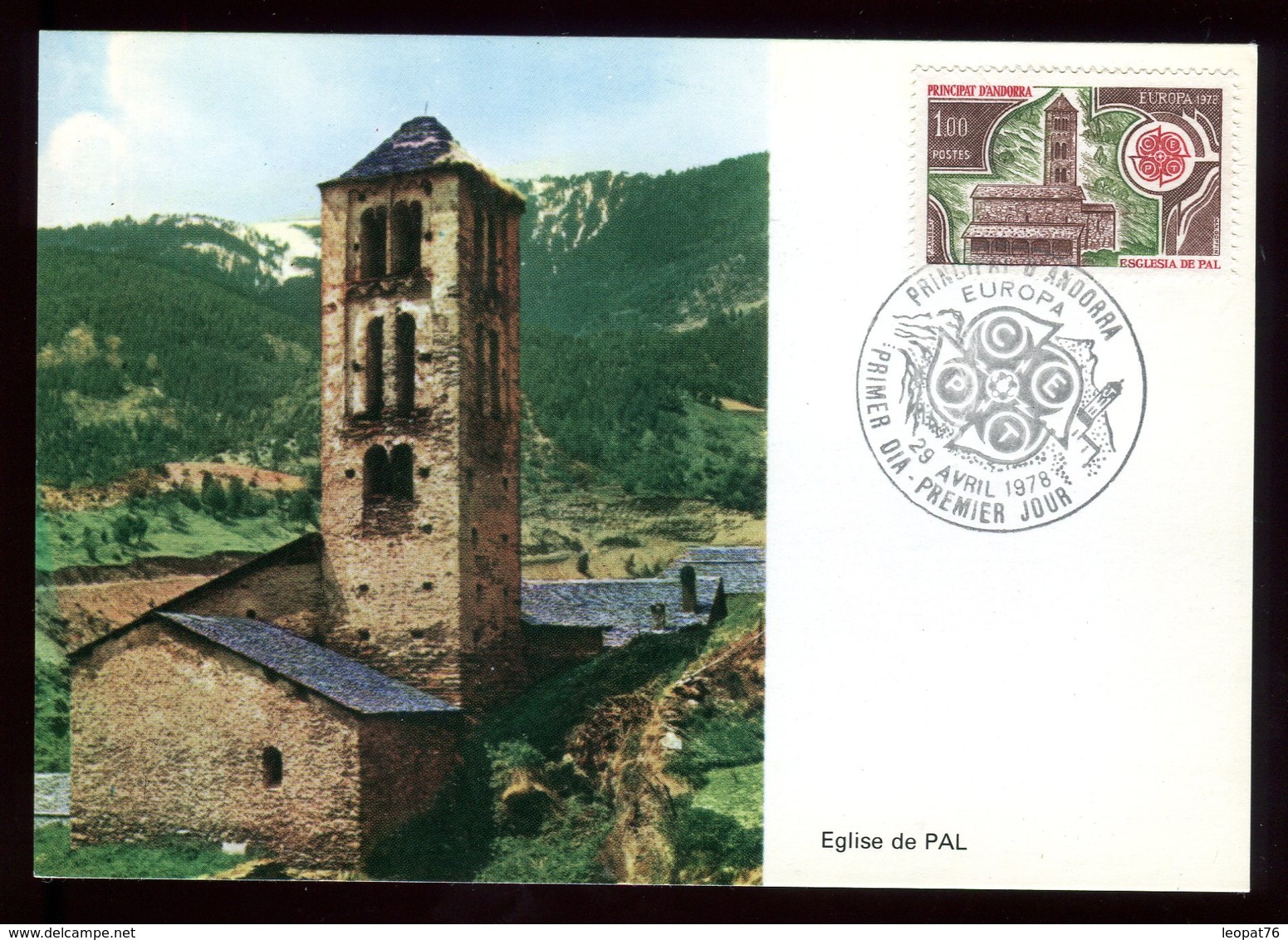 Andorre - Carte Maximum 1978 - Eglise De Pal - O 167 - Maximum Cards