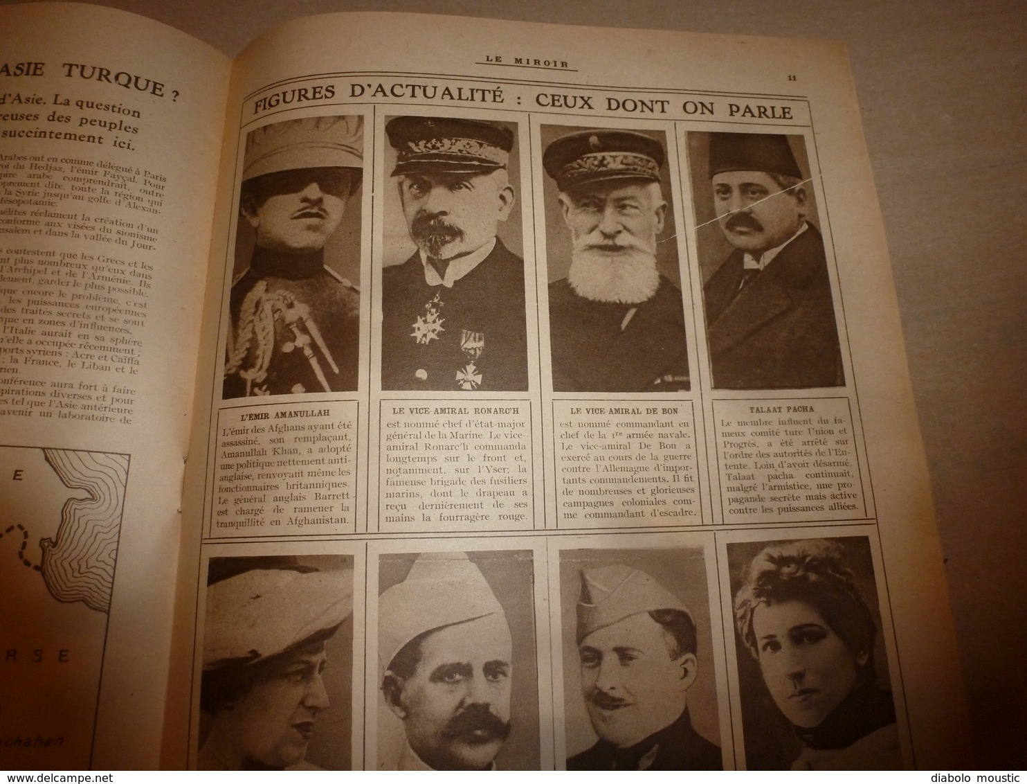 1919 LE MIROIR:Croix guerre belge aux héros;Fiancés de Landru;D-S-Cross au pigeon-voyageur;Peaux-rouges Canada,US;etc