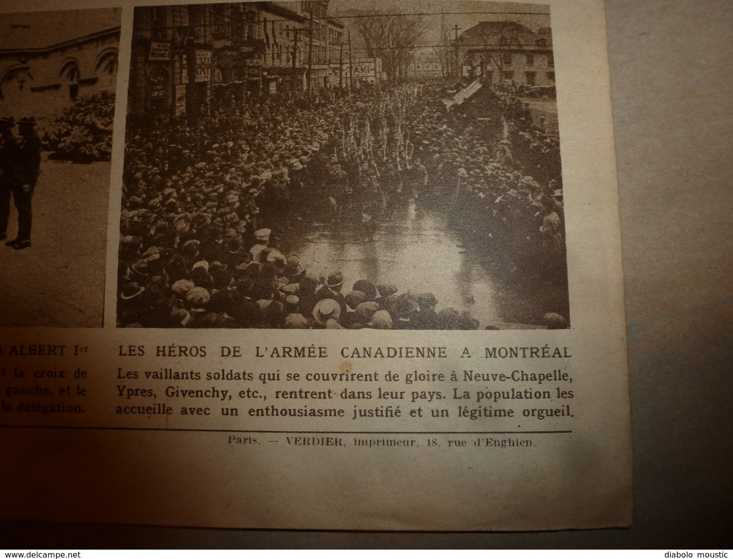 1919 LE MIROIR:Croix guerre belge aux héros;Fiancés de Landru;D-S-Cross au pigeon-voyageur;Peaux-rouges Canada,US;etc