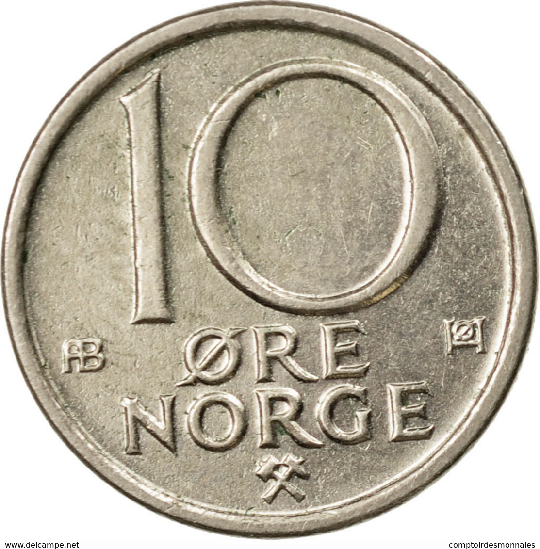 Monnaie, Norvège, Olav V, 10 Öre, 1978, TTB, Copper-nickel, KM:416 - Norvège