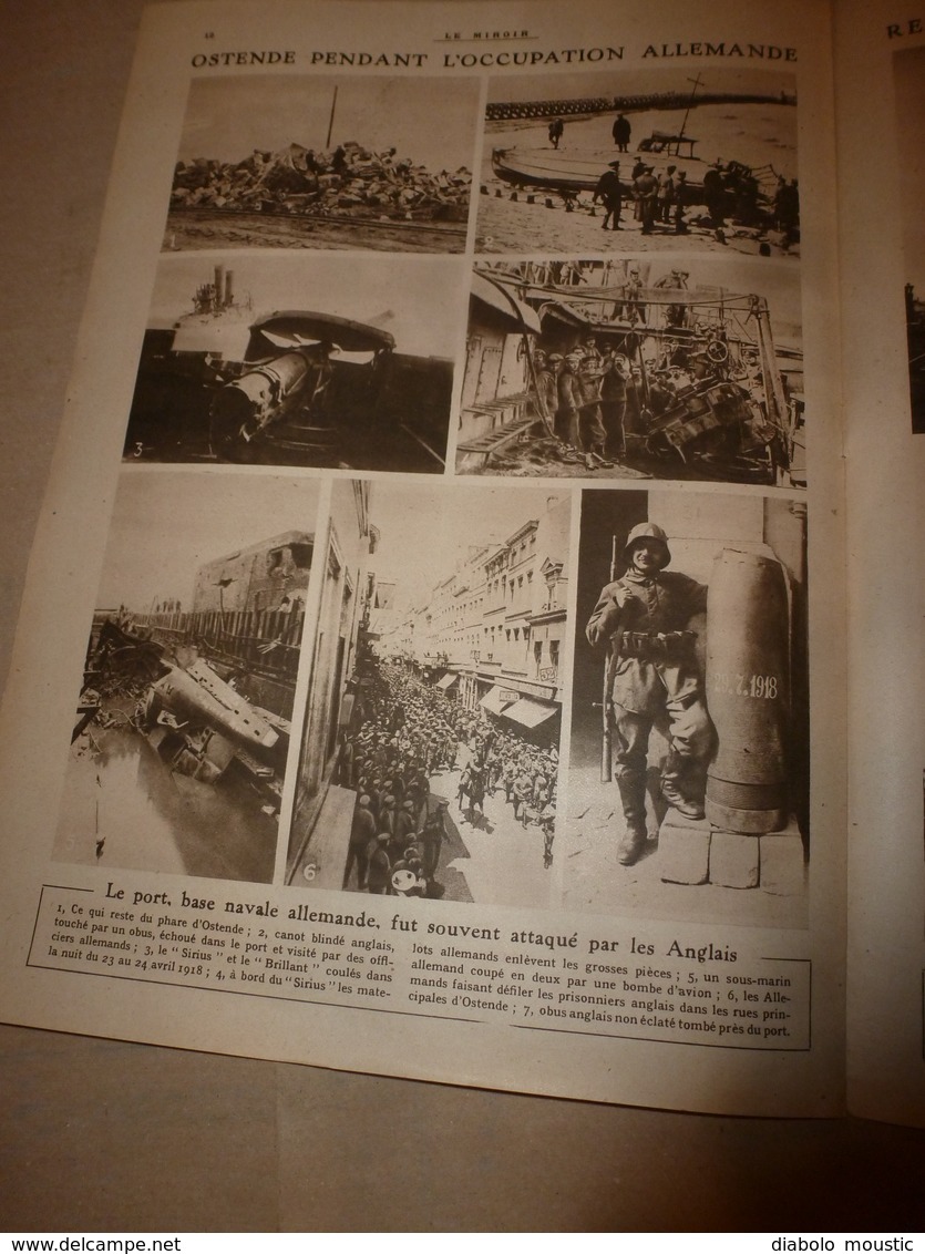 1919 LE MIROIR:Emeute à Berlin;Héroïques Blak soldiers 15e Rgt US;Lenox-Avenue New-York;Ehrenbreitstein;Ostende;etc