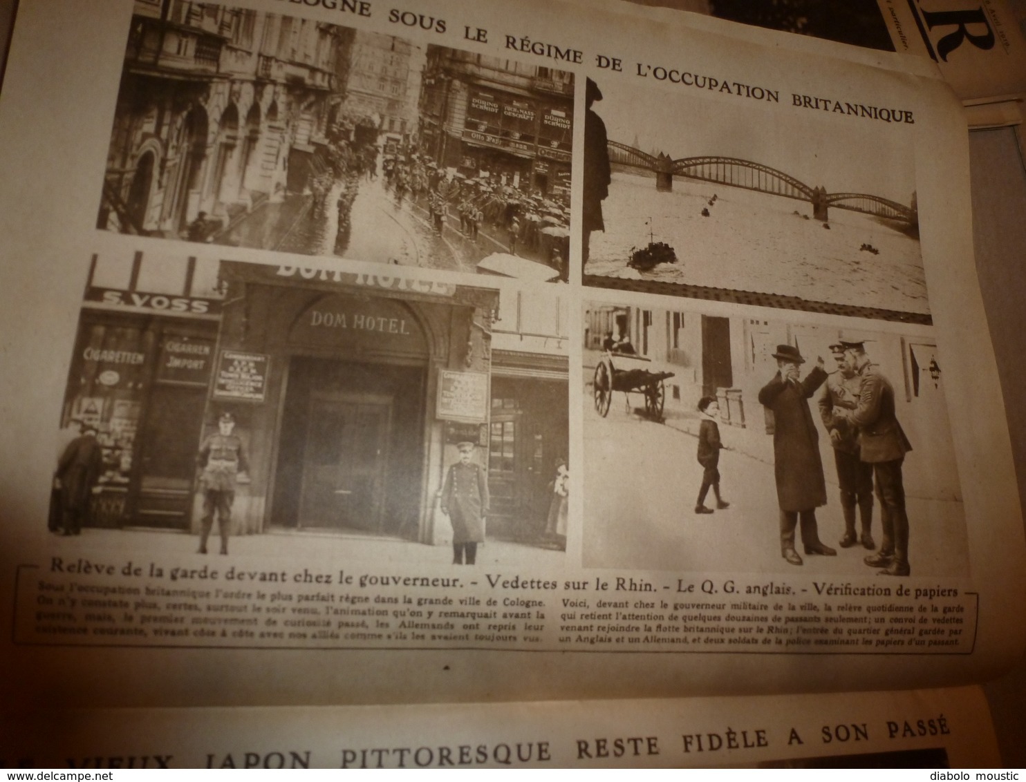 1919 LE MIROIR:Pneus en bois;Spa;Révolution russe;Polonais à Posen;La soupe à Buapest;Jaon;Cameroun allemand;Arras;etc