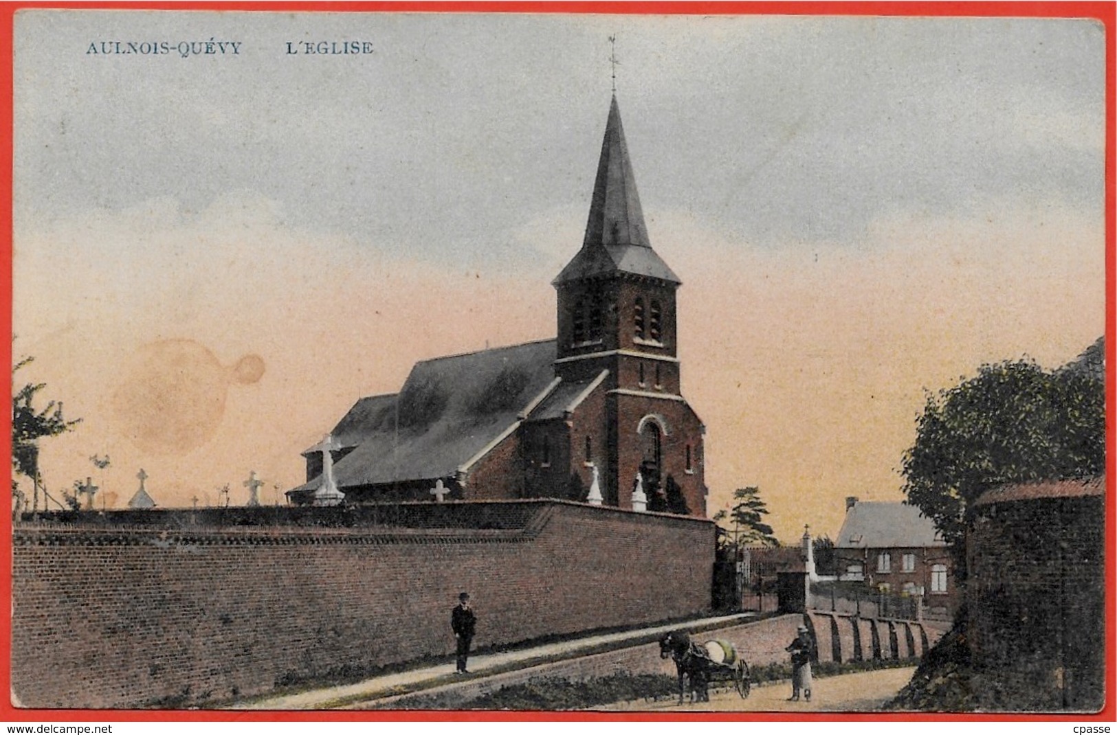 CPA Belgique Belgie AULNOIS-QUEVY - L' EGLISE - Quévy