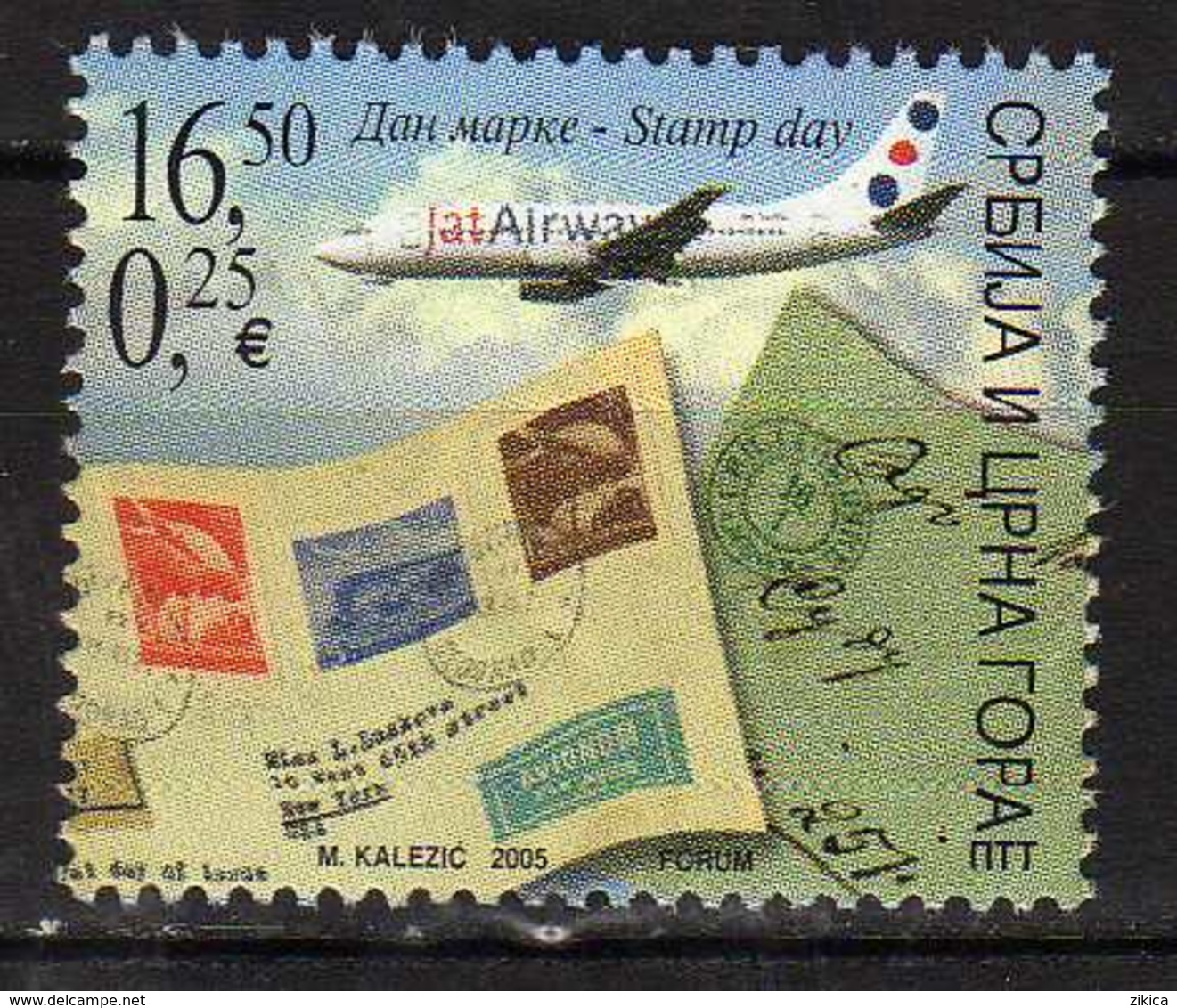 Yugoslavia.Serbia & Montenegro 2005 Stamp Day. MNH - Plane - Ongebruikt