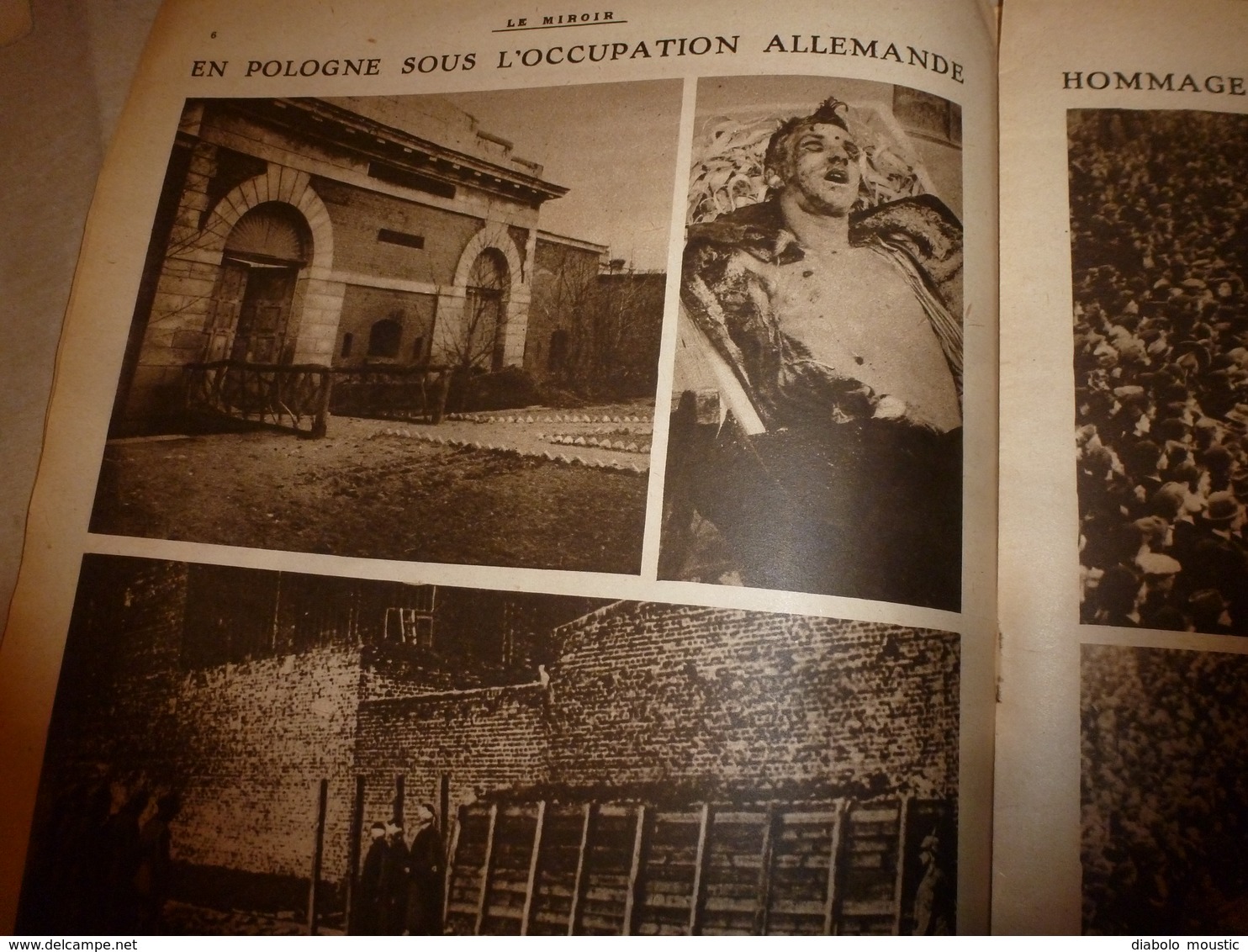 1919 LE MIROIR:Mlle Mourey infirmière-Maj;Hommage aux 23 martyrs d'Anvers;Crimes en Pologne;Wiesbaden;Wexford (irl);etc