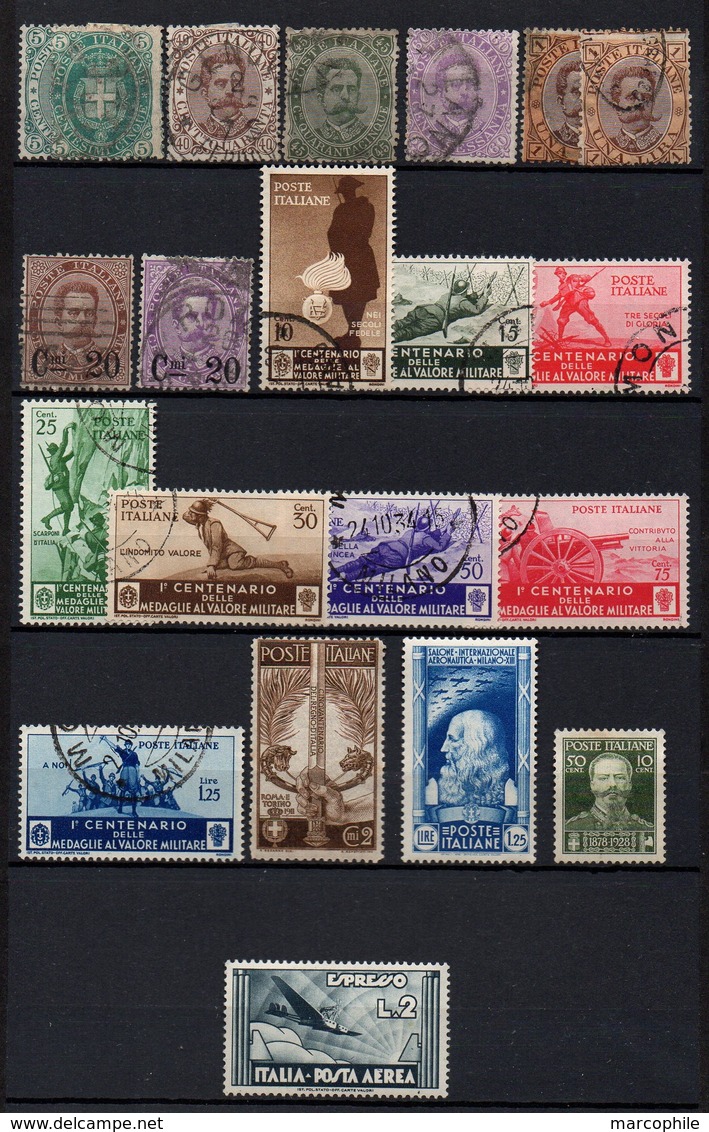 ITALIE / LOT DE TIMBRES COTE + DE 120.00 EUROS  (ref 7856) - Collections