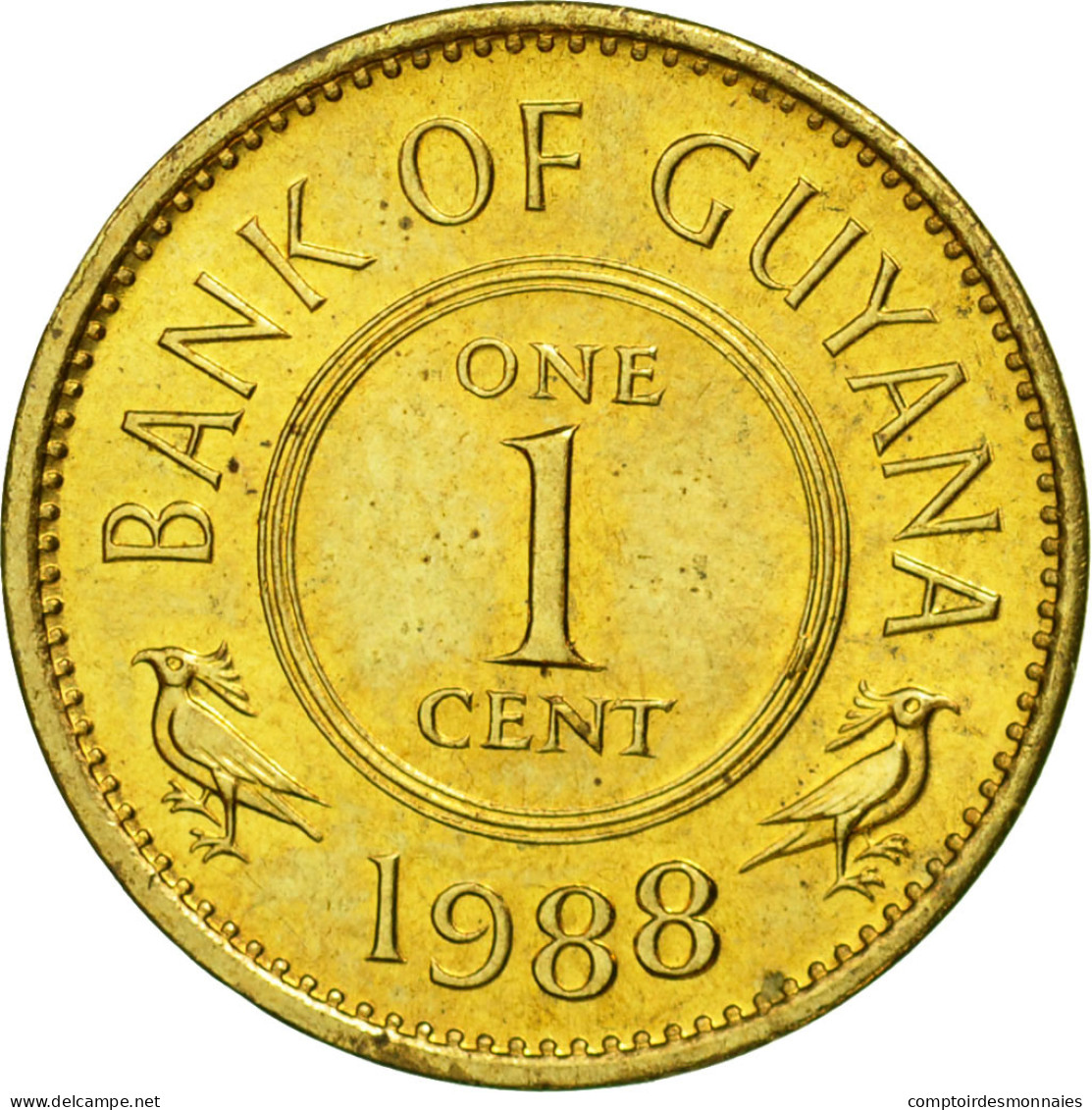 Monnaie, Guyana, Cent, 1988, TTB, Nickel-brass, KM:31 - Guyana