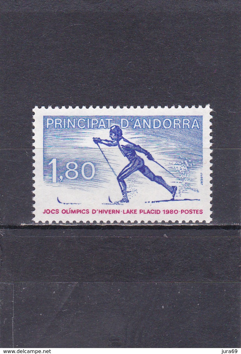 Andorre Français Neuf ** 1980 N° 283  Sport. Jeux Olympique D'hiver à Lake Placis - Neufs