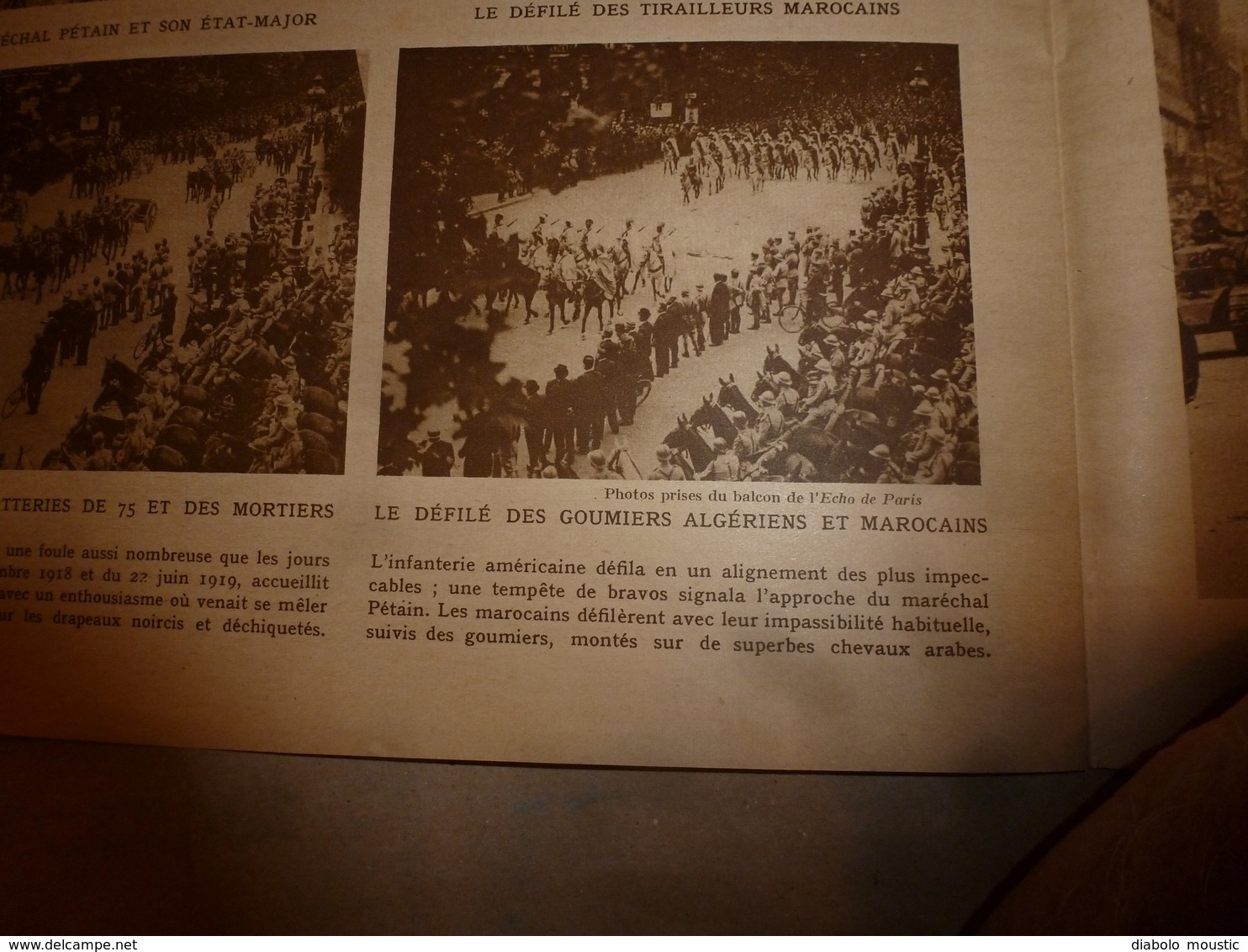 1919 LE MIROIR: Immense Cénotaphe à L'Arc De Triomphe Avec Les Goumiers Algériens,marocains Et Délégations Alliées;etc - Französisch