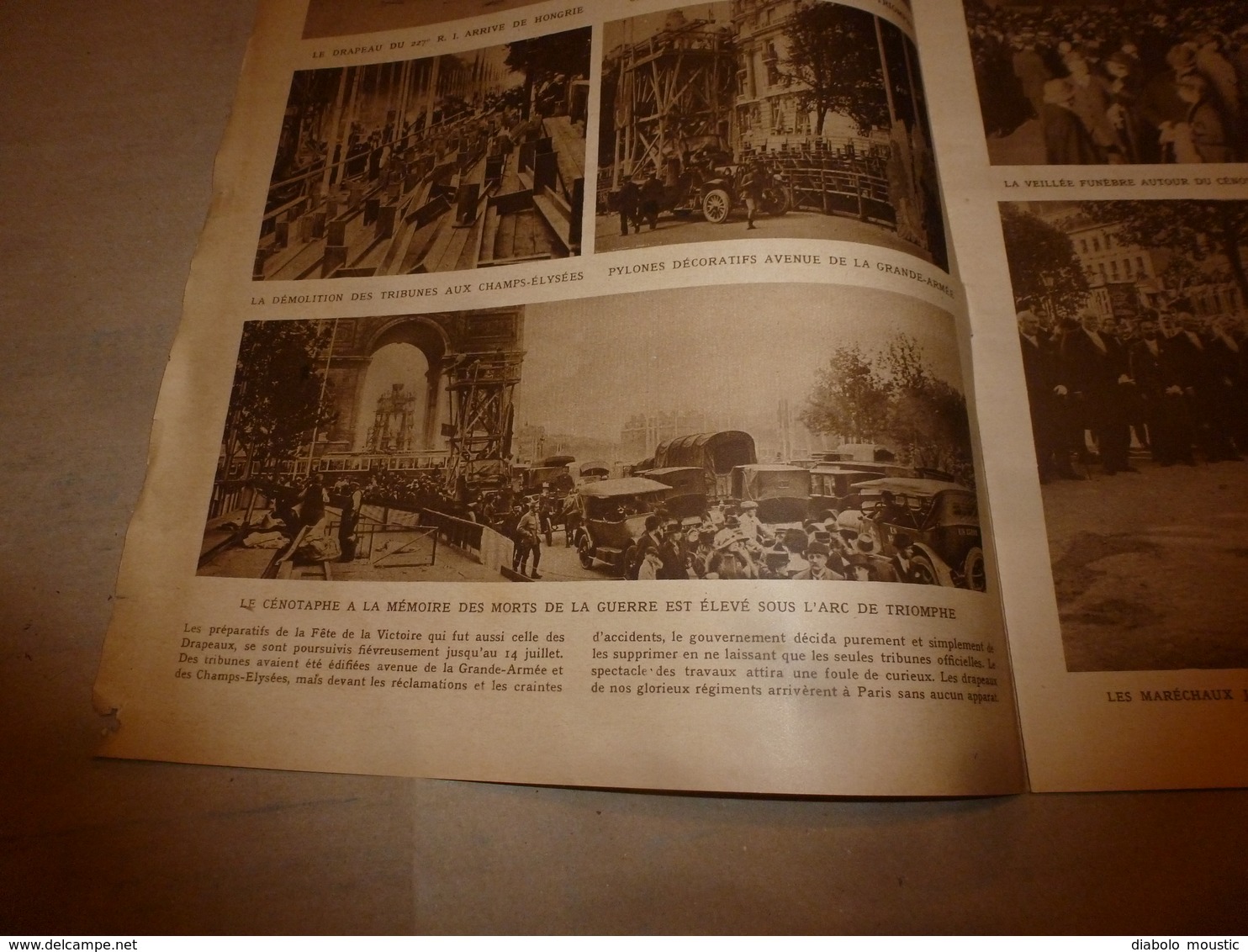 1919 LE MIROIR: Immense Cénotaphe à L'Arc De Triomphe Avec Les Goumiers Algériens,marocains Et Délégations Alliées;etc - Français