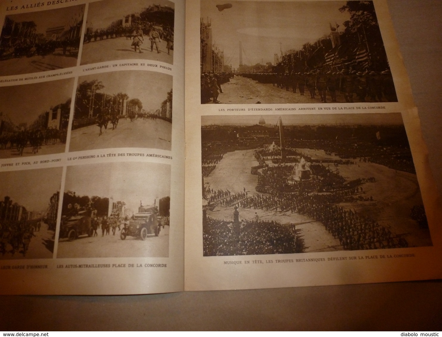 1919 LE MIROIR: Immense Cénotaphe à l'Arc de Triomphe avec les goumiers algériens,marocains et délégations alliées;etc