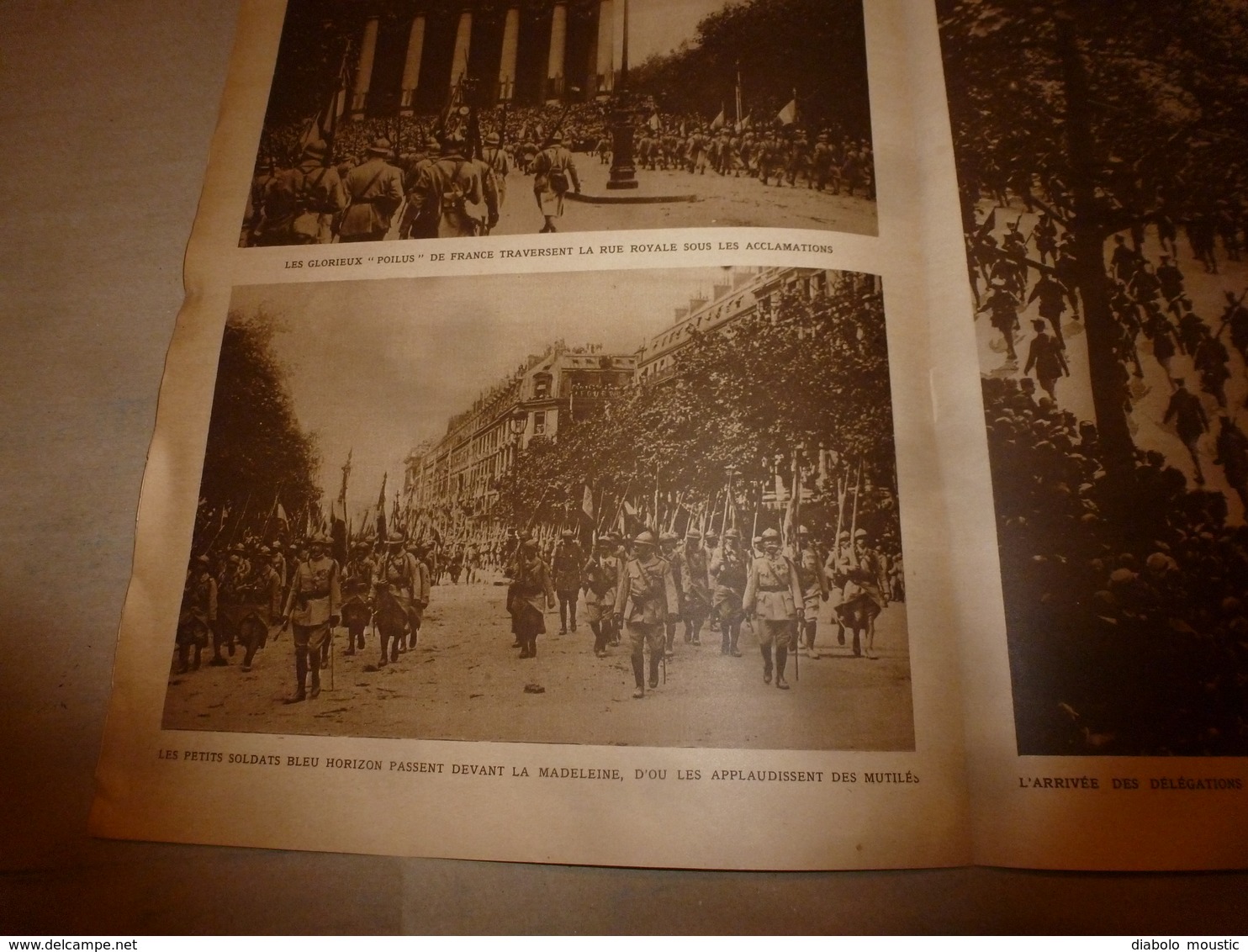 1919 LE MIROIR: Immense Cénotaphe à l'Arc de Triomphe avec les goumiers algériens,marocains et délégations alliées;etc